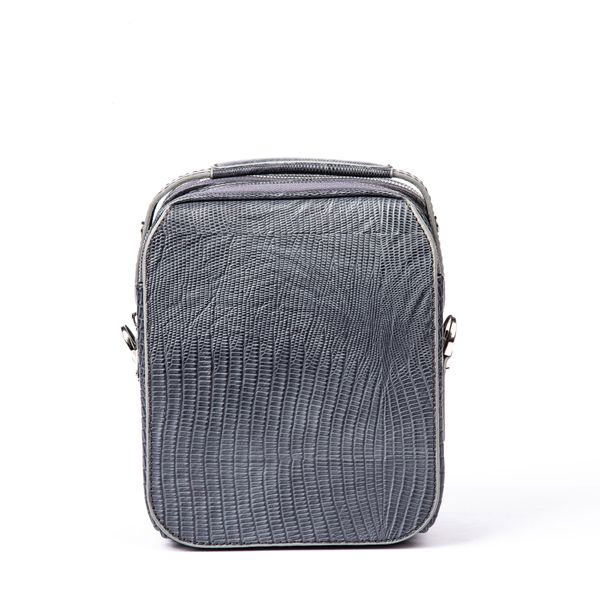 کیف دوشی چرم طبیعی مدل (لیزارد - طوسی)