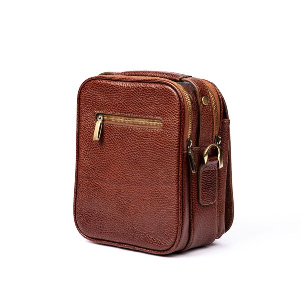 کیف دوشی چرم طبیعی مدل (فلوتر - عسلی)