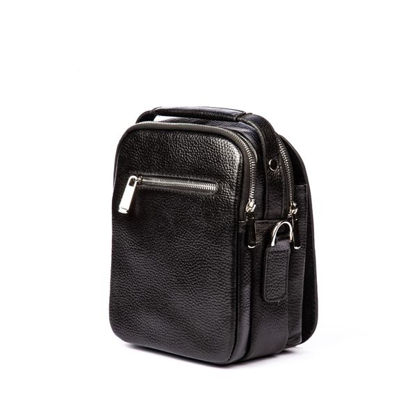 کیف دوشی چرم طبیعی مدل (فلوتر - مشکی)