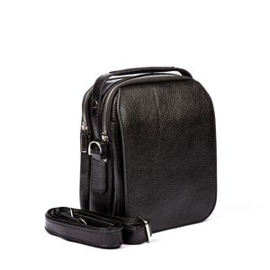 کیف دوشی چرم طبیعی مدل (فلوتر - مشکی)