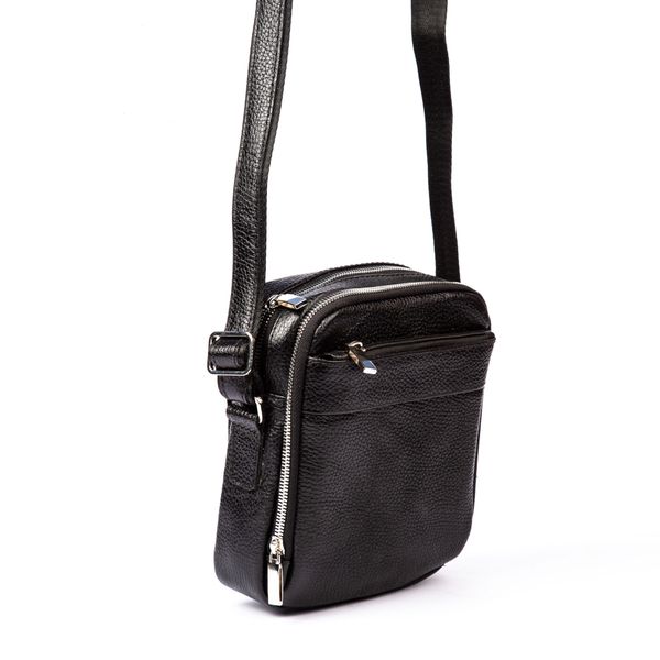 کیف دوشی چرم طبیعی مدل (فلوتر - مشکی)