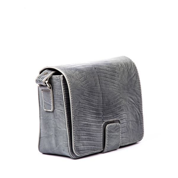 کیف زنانه چرم طبیعی مدل (لیزارد - طوسی)