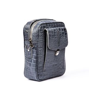 کیف دوشی چرم طبیعی مدل (کروکو - طوسی)