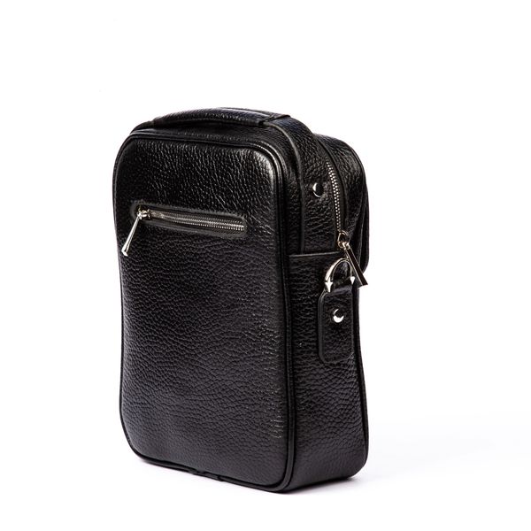 کیف دوشی چرم طبیعی مدل (فلوتر - مشکی)