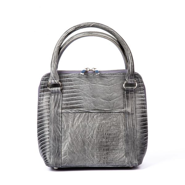 کیف زنانه چرم طبیعی مدل (طوسی)