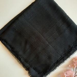 خرید اینترنتی قیمت روسری لنین لمه دار قواره 140 رنگ مشکی