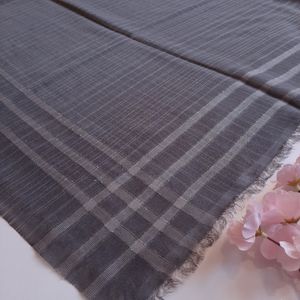 خرید اینترنتی قیمت روسری لنین لمه دار قواره 120 رنگ طوسی