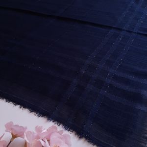 خرید اینترنتی قیمت روسری لنین لمه دار قواره140 رنگ سورمه ای