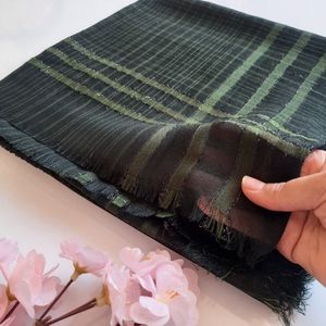 خرید اینترنتی قیمت روسری لنین لمه دار سبز زمردی قواره 140
