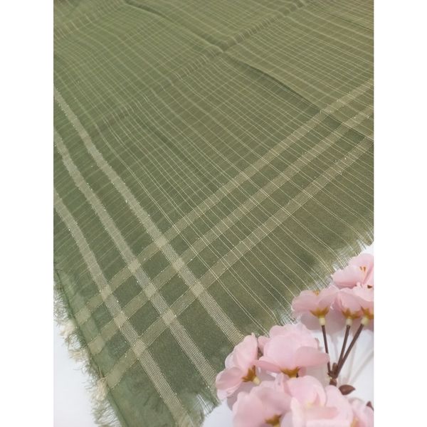 روسری لنین لمه دار قواره 120 رنگ سبز سدری