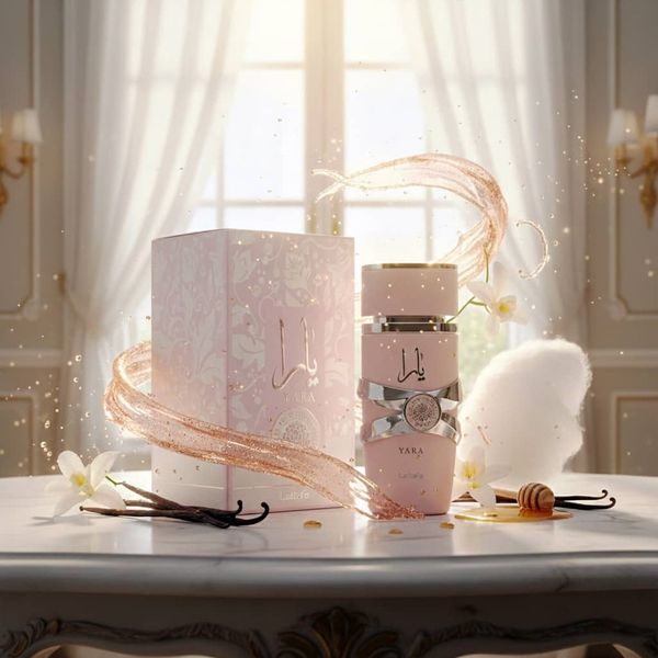 عطر ادکلن زنانه یارا صورتی لطافه Lattafa Yara اصل با هولوگرام 3 بعدی