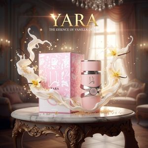 عطر ادکلن زنانه یارا صورتی لطافه Lattafa Yara اصل با هولوگرام 3 بعدی