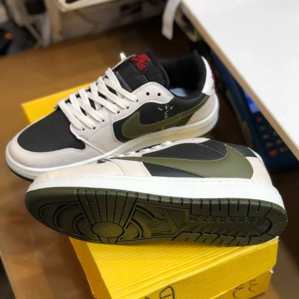 کفش نایک تراویس مردانه سفید مشکی سبز