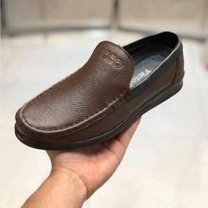 خرید اینترنتی کفش چرم مردانه مدل کالج عسلی 21