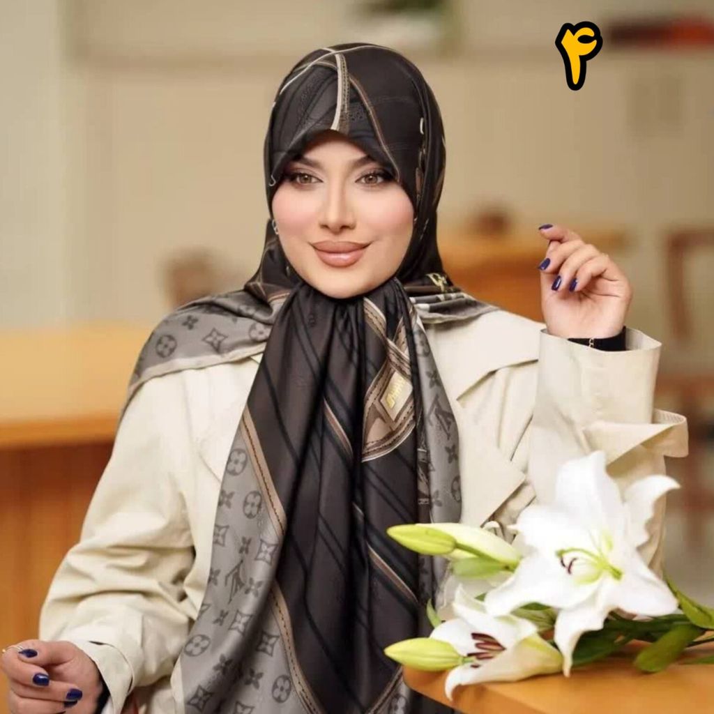 خرید اینترنتی روسری مجلسی ابریشم ژاکارد