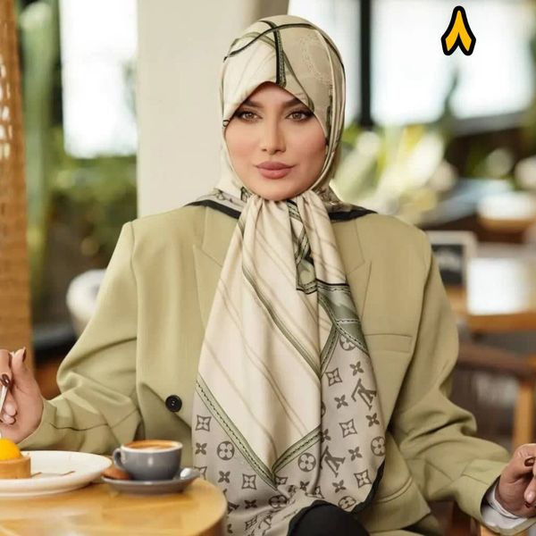 روسری مجلسی ابریشم ژاکارد