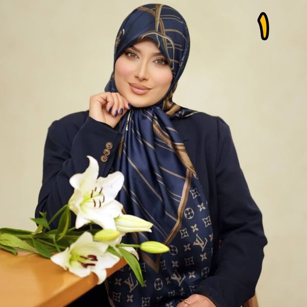 روسری مجلسی ابریشم ژاکارد