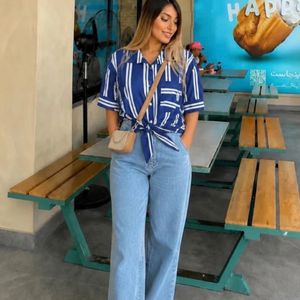 خرید آنلاین شومیزجلوگره راه راه