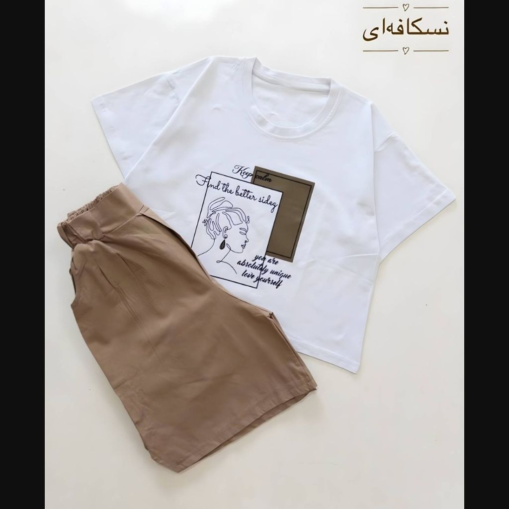 خرید انلاین ست کراپ شورتک زن زیبا