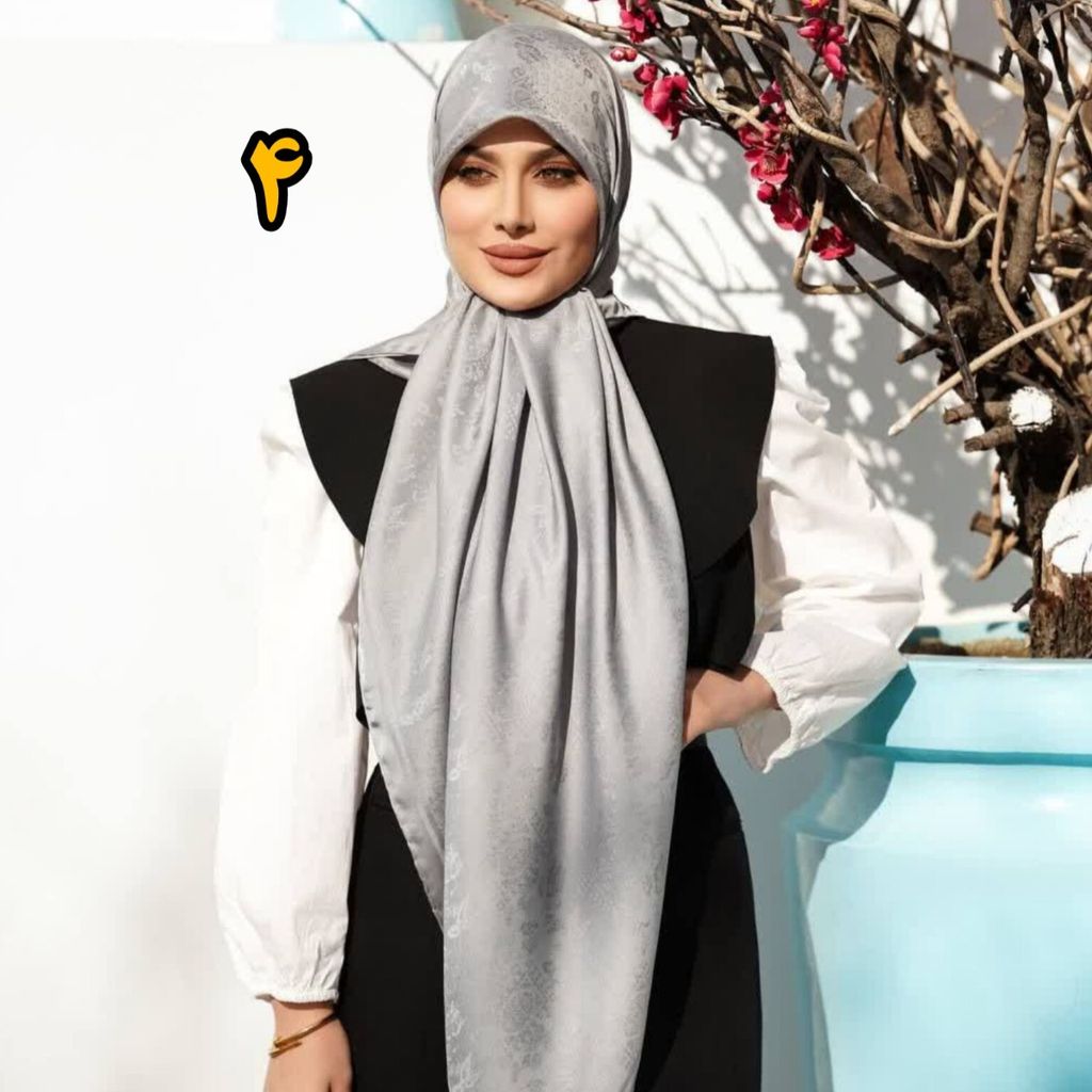 خرید اینترنتی روسری مجلسی ابریشم ژاکارد وارداتی