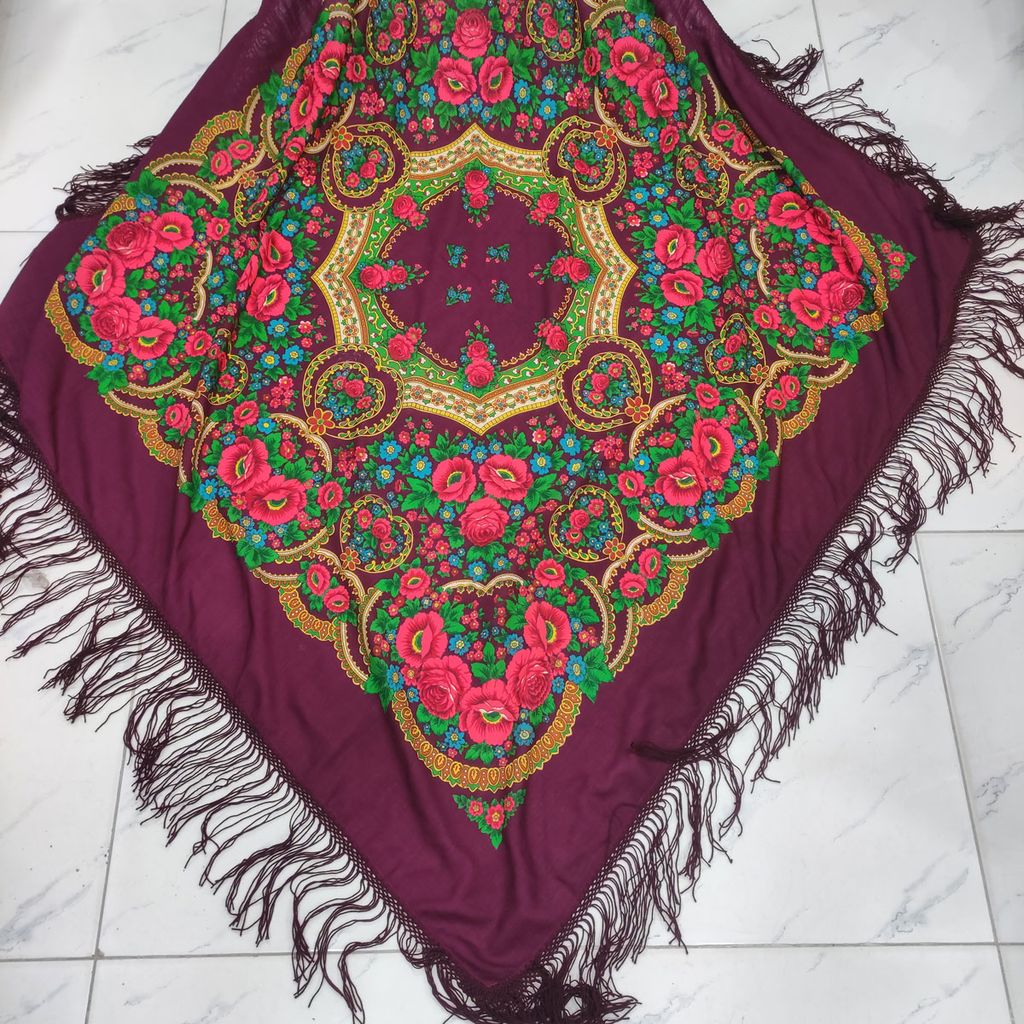 مشخصات روسری ترکمنی پشمی اصیل کد R100187