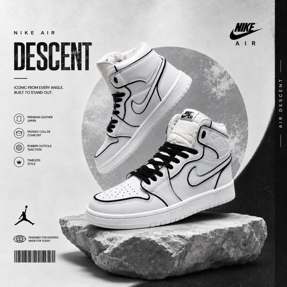 قیمت کتانی ترند و جدید نایک ایر جردن وان ساقدار دیسنت Nike Air Descent