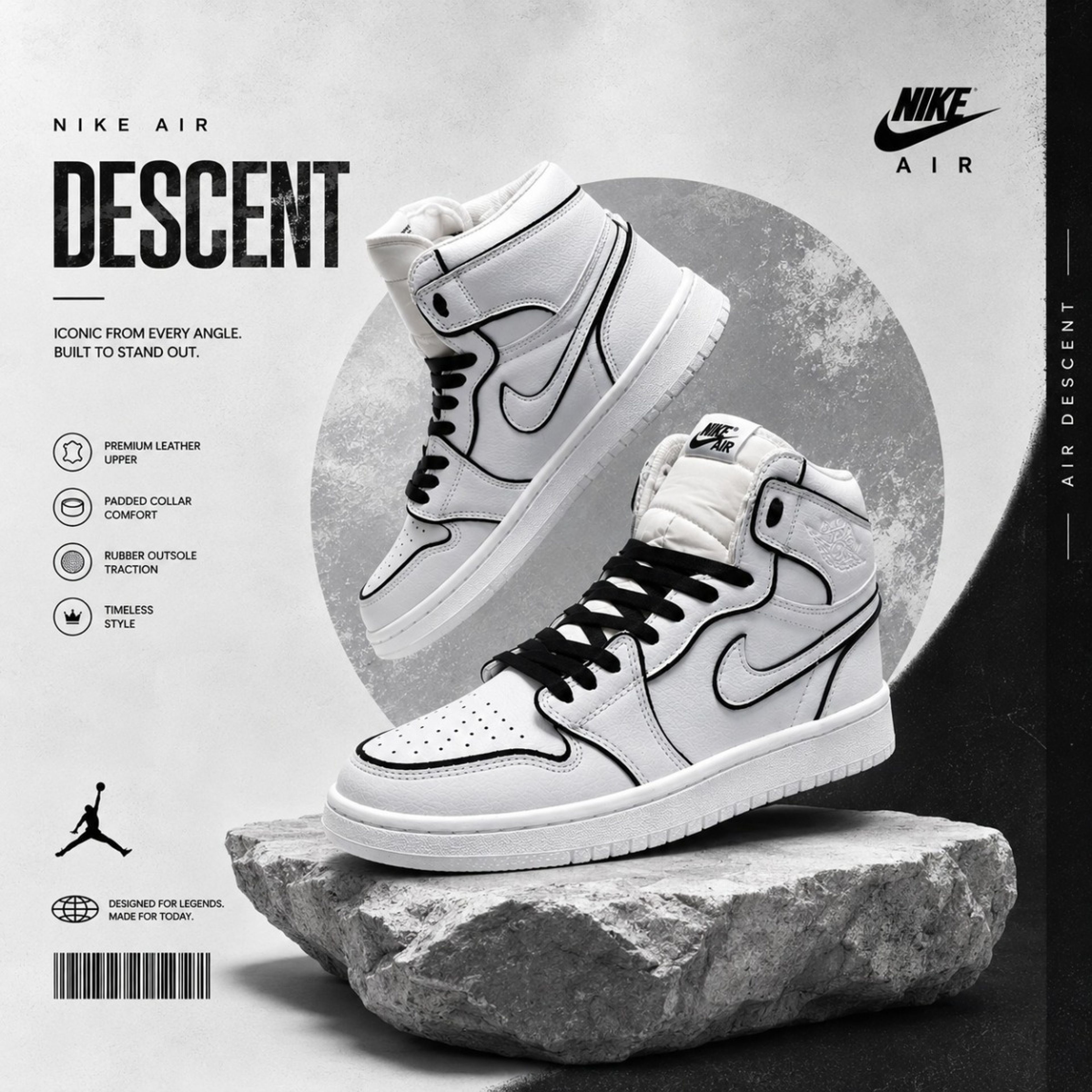 قیمت کتانی ترند و جدید نایک ایر جردن وان ساقدار دیسنت Nike Air Descent