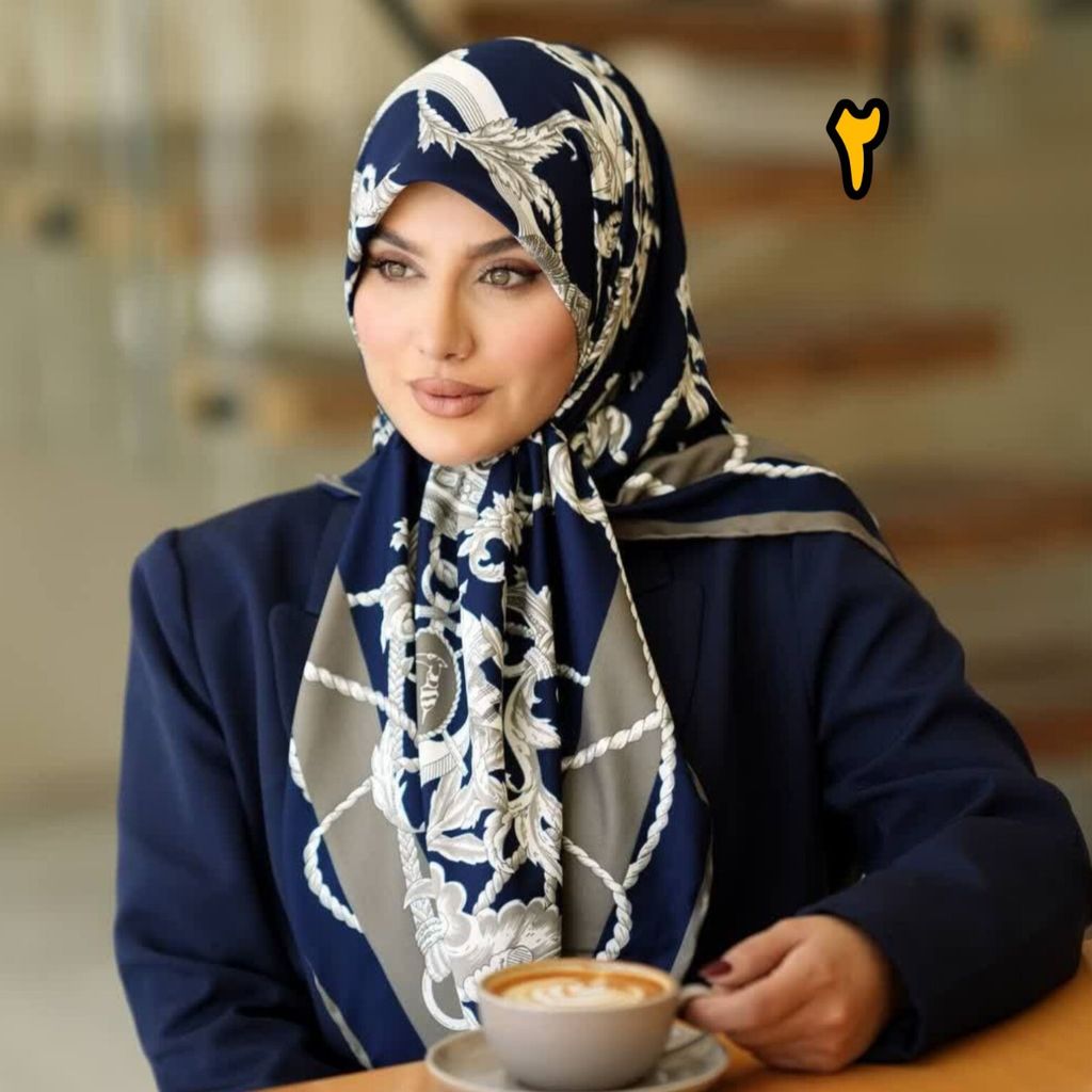 خرید انلاین روسری مجلسی ابریشم توییل قواره بزرگ
