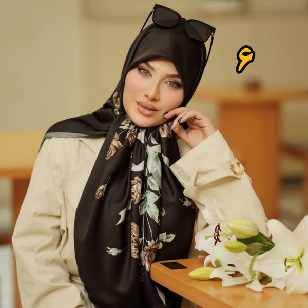 روسری ابریشم توییل مجلسی برند