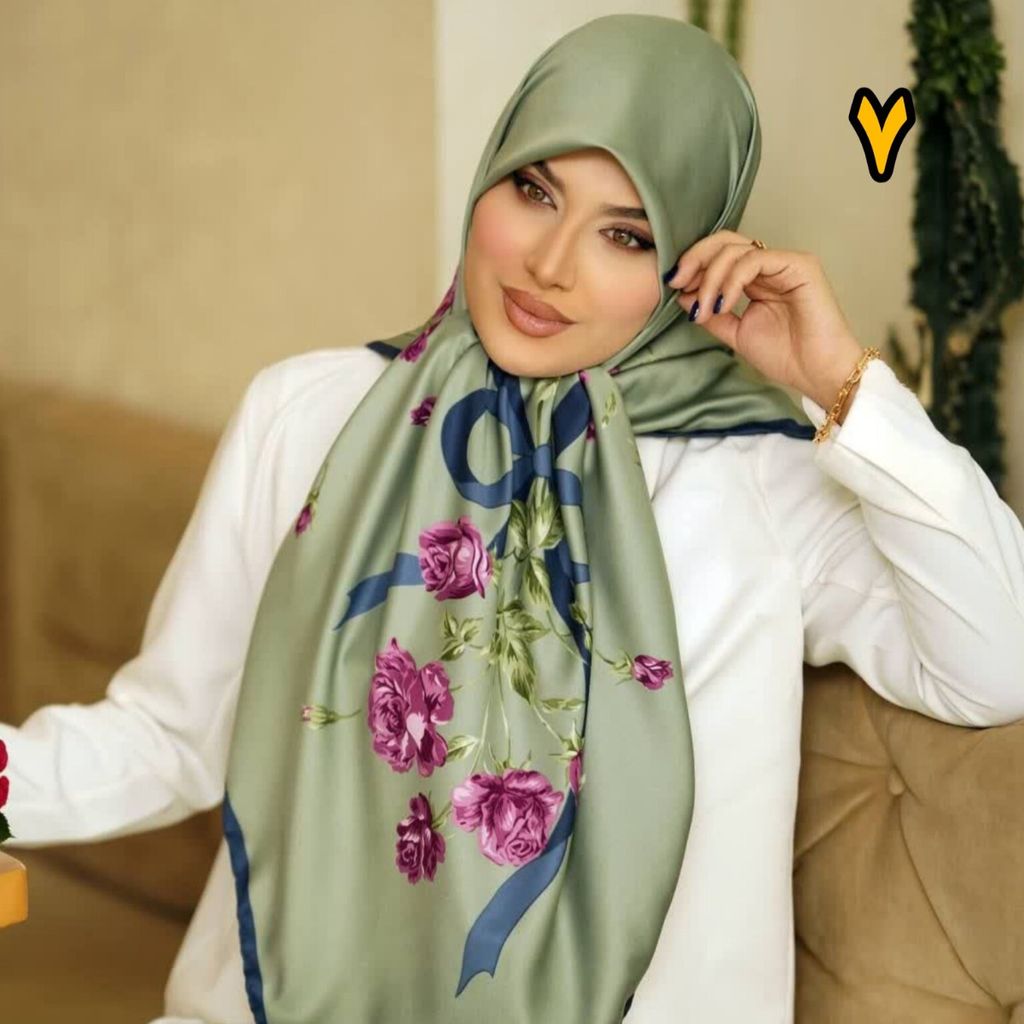 خرید آنلاین روسری ابریشم توییل مجلسی برند