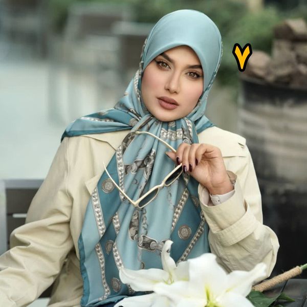 روسری مجلسی ابریشم توییل درجه یک