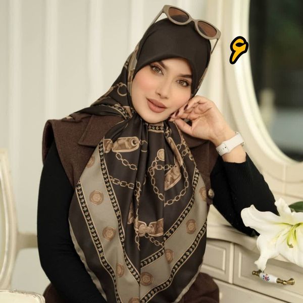 روسری مجلسی ابریشم توییل درجه یک