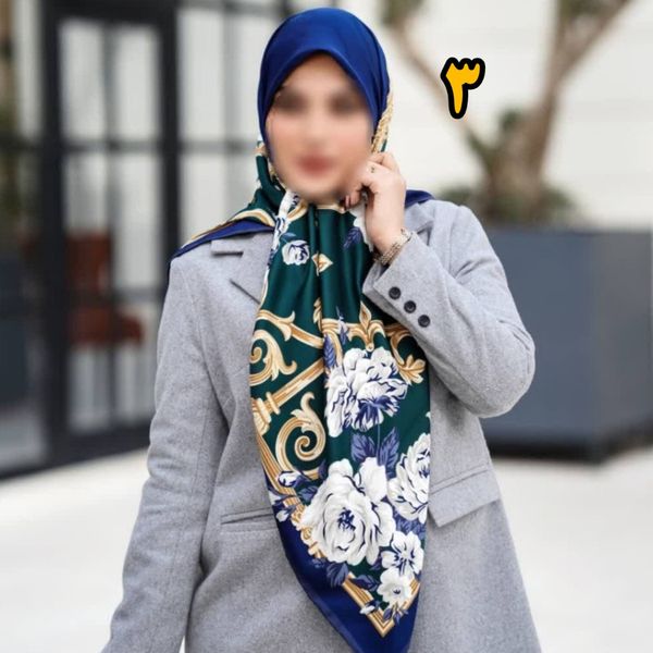 روسری مجلسی ابریشم ژاکارد درجه یک