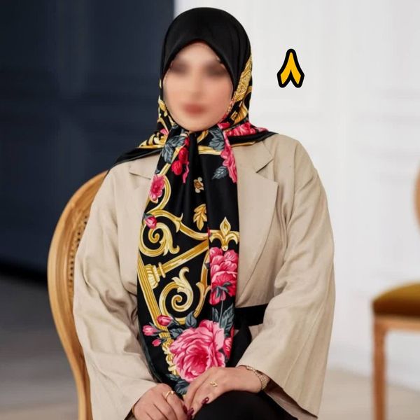روسری مجلسی ابریشم ژاکارد درجه یک