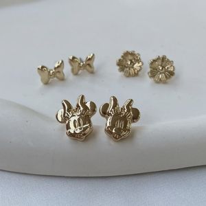 پک سه عددی گوشواره طرح میکی گل پاپیون