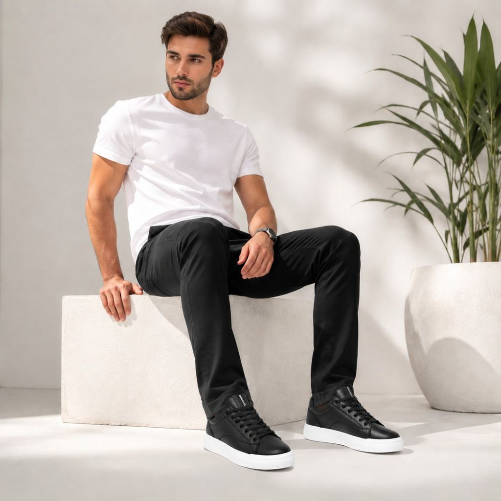 خرید اینترنتی ونس برشکا 2 مشکی زیره سفید vans Bershka 2