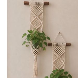هولدر گلدان مکرومه طرح اشی مشی