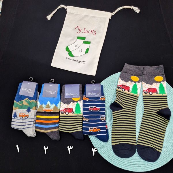 جوراب ساقدار مردانه اسپرت ماشین آفرود