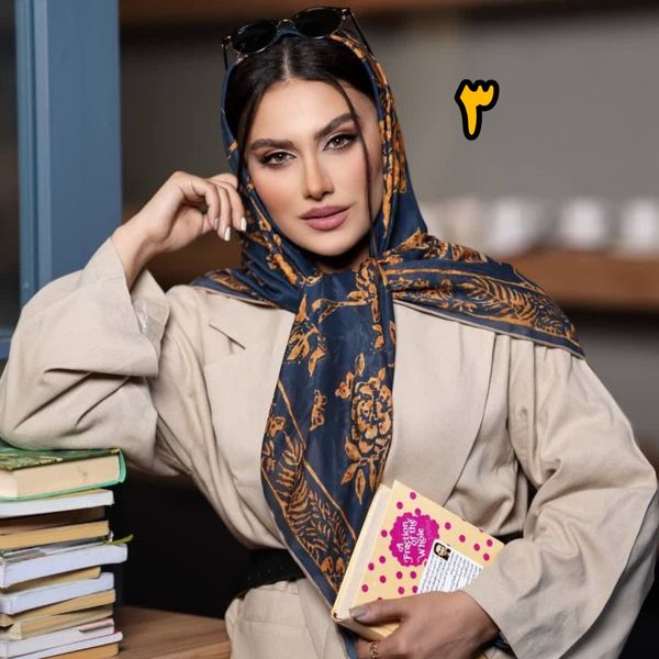 روسری مجلسی حریر ایتالیایی