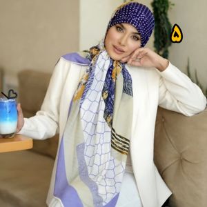 قیمت ارزان روسری نخ ژاکارد گارزا قواره بزرگ
