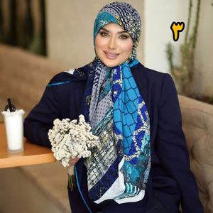 فروش اینترنتی روسری نخ ژاکارد گارزا قواره بزرگ