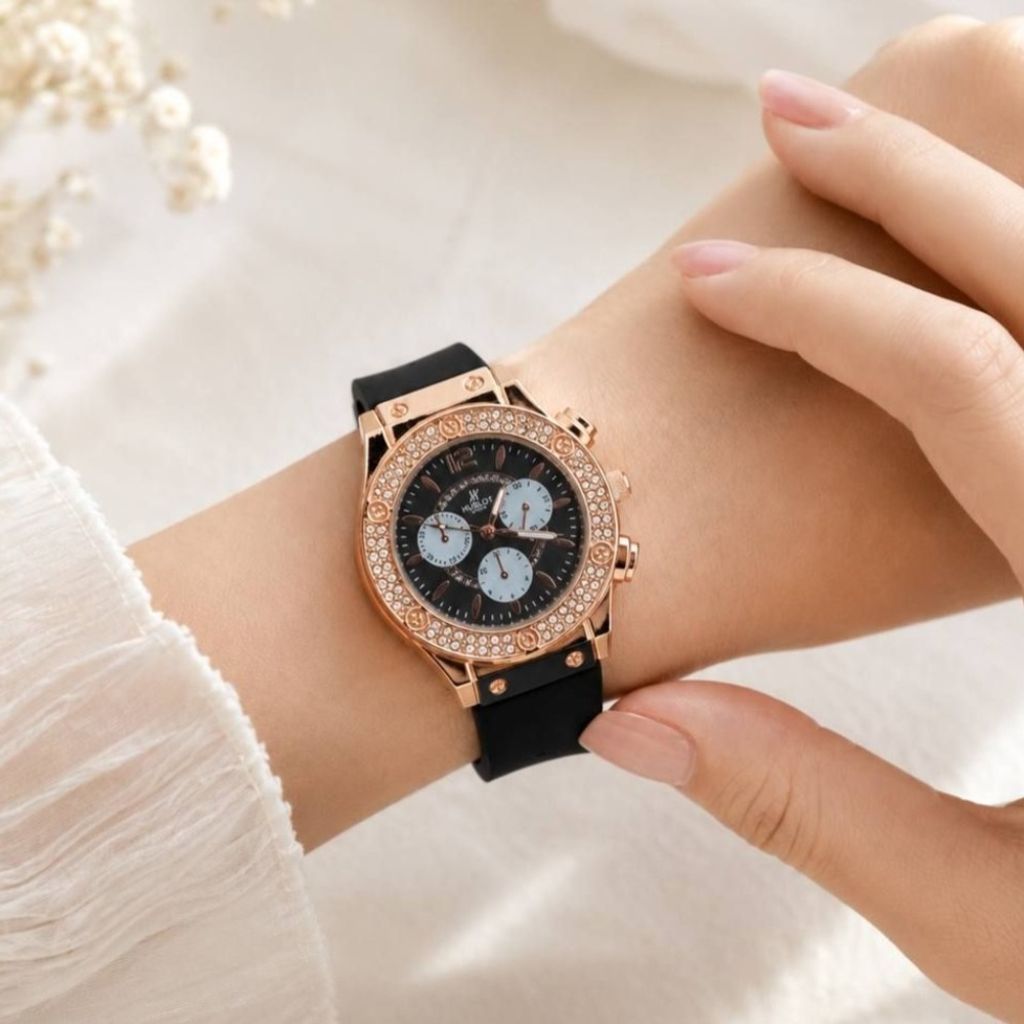 قیمت ارزان ⌚️ ساعت هابلوت زنونه دورنگین