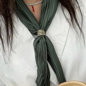خرید انلاین دستمال گردنی ساتن پلیسه رنگی رنگی