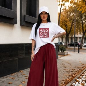 ست تیشرت باکسی و شلوار بگ top brand