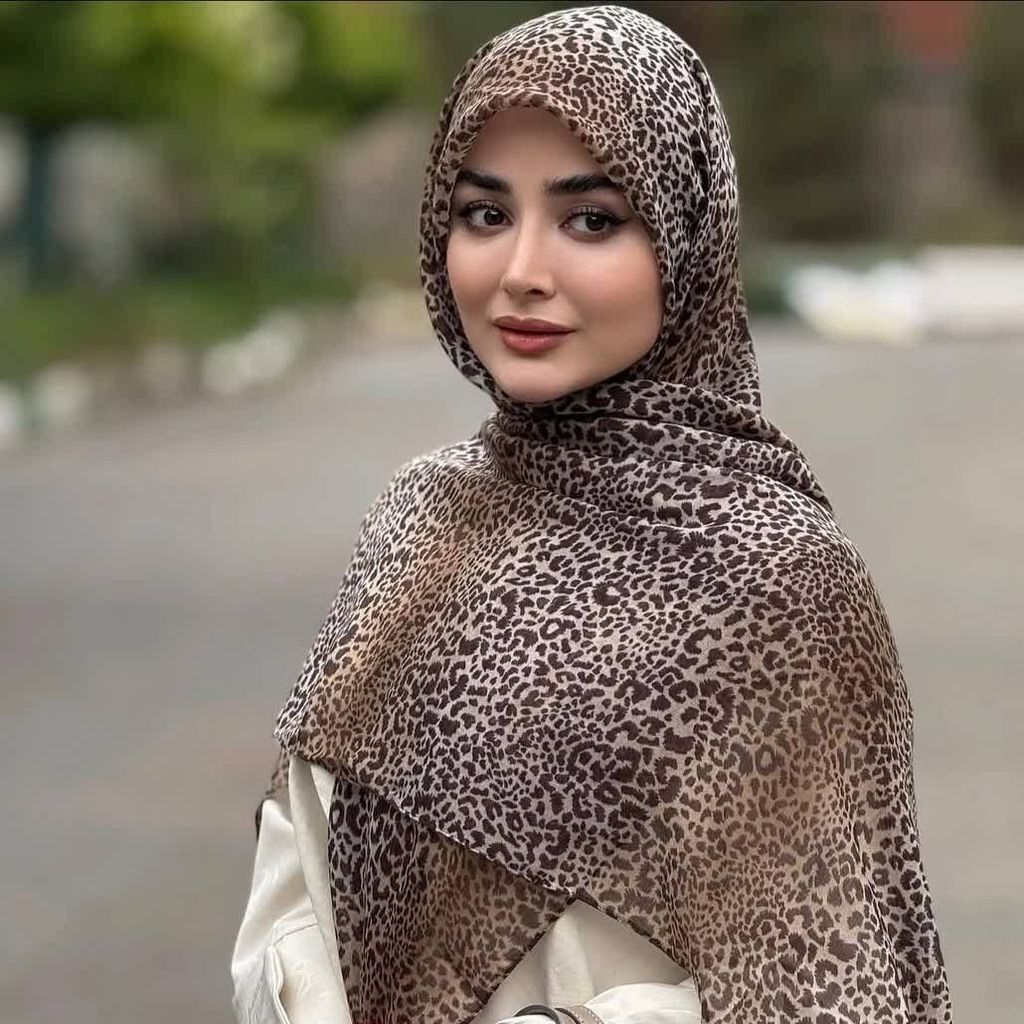 خرید اینترنتی روسری نخی پلنگی وارداتی