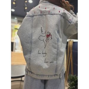 خرید اینترنتی قیمت کت جین نقاشی اختصاصی