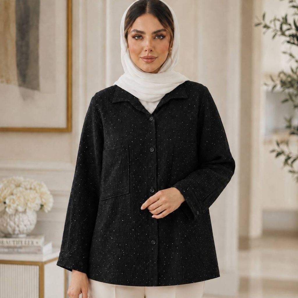 خرید آنلاین شومیز مانتویی زنانه نگین کاری