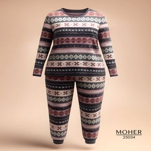 ست بلوز و شلوار راحتی سایز بزرگ
