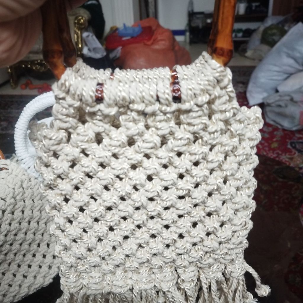 خرید اینترنتی کیف مکرومه مدل فندقی