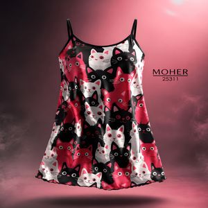 لباس خواب سایز بزرگ طرح گربه